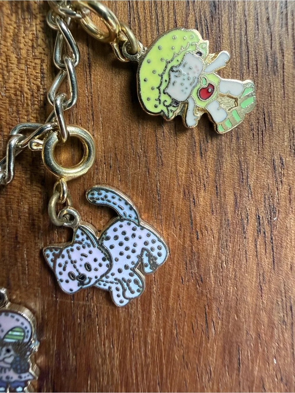 Vintage Strawberry Shortcake Charm Bracelet 1980 1981 With 6 Charms